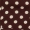 Chocolate Polka Dot Print Puff Sleeve Midi Dress