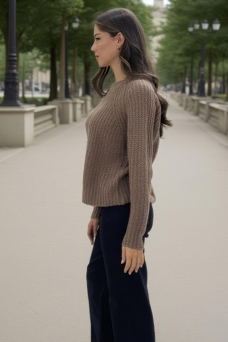 Mink Round Neck Knit Jumper